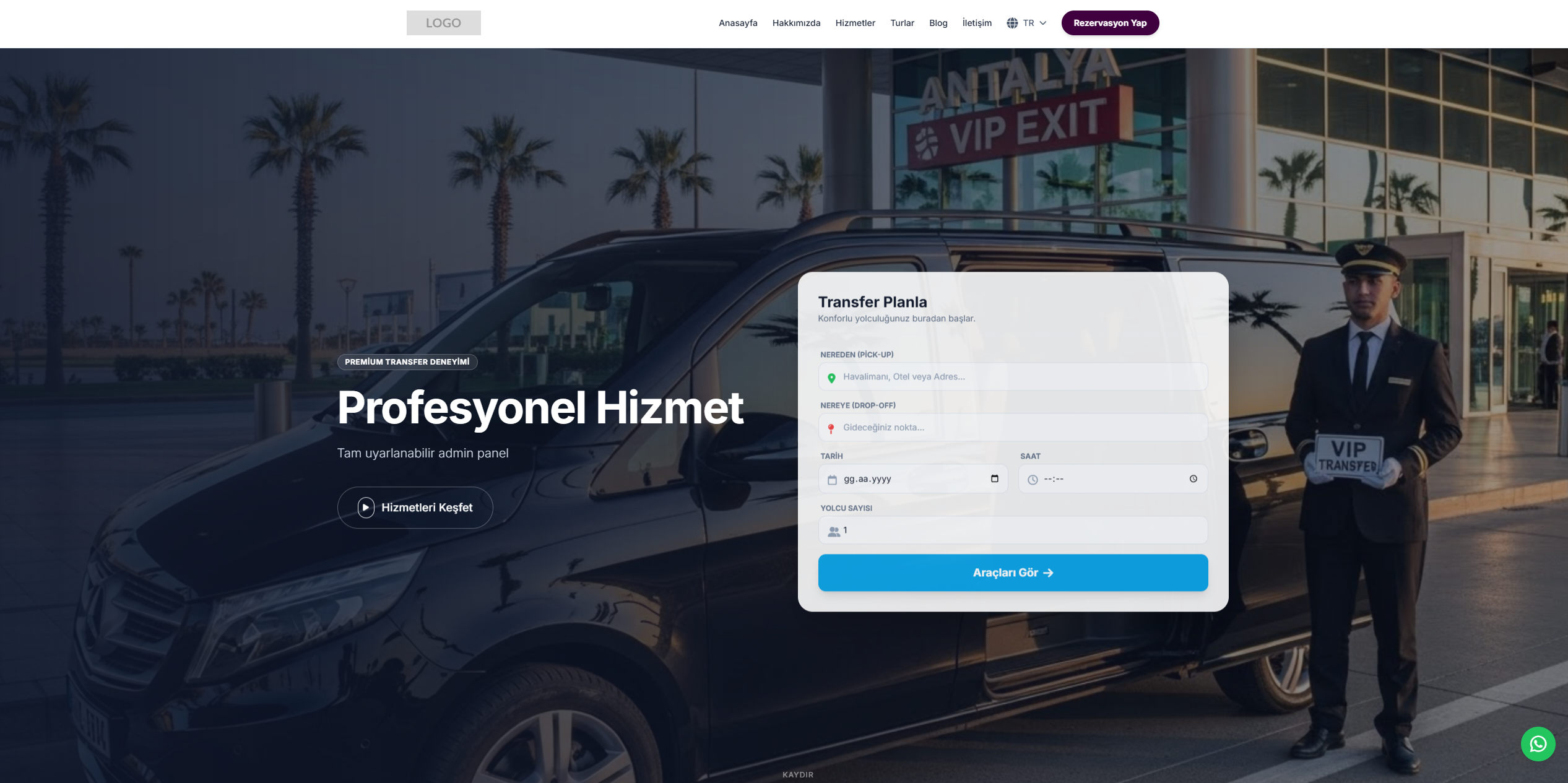 KobiCab - Transfer Firması Rezervasyon Sitesi