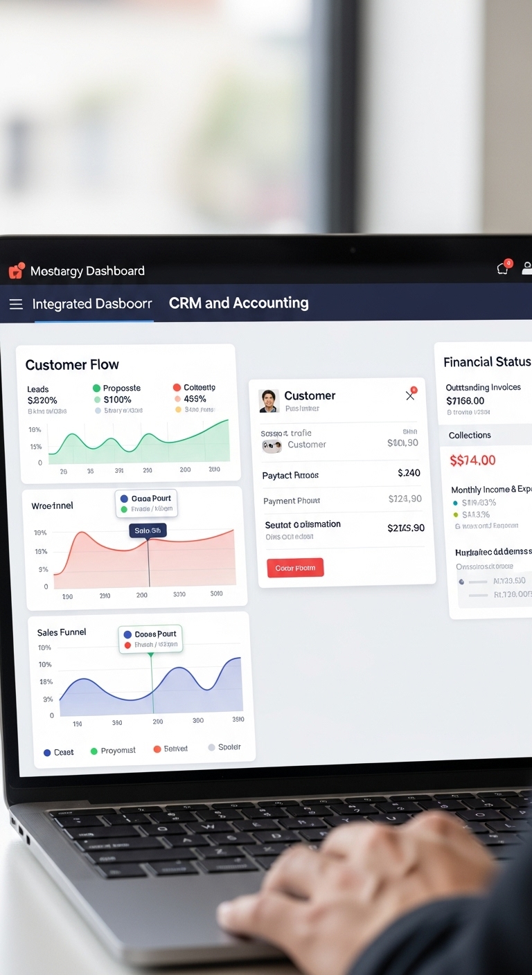 Entegre CRM ve Ön Muhasebe Yazılımı (dikey görünüm)